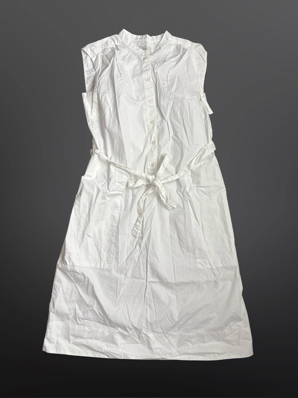 Banana Republic Poplin Midi Shift Shirtdress Size Medium Color White